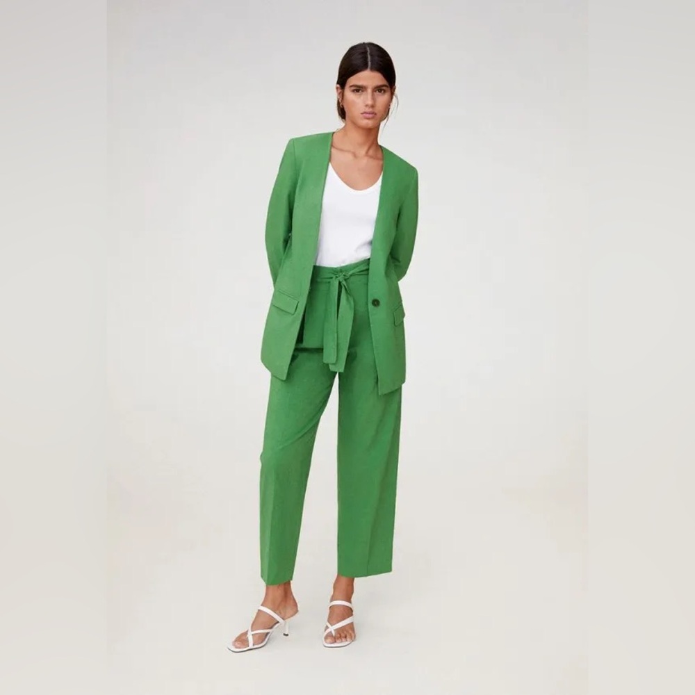 Mango Green Suit Pamts